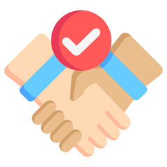 Handshake icon often used in design, websites, or applications, banner, flyer to convey specific concepts to enhance user communication and support experiences.