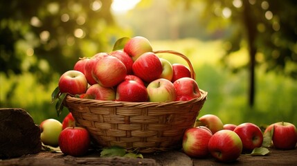 fresh apples in basket, fruit publications, farm marketing materials
