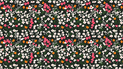 seamless ditsy flowers repeating pattern, tiny flowers pattern, ditsy, liberty , meadow, floral © peacefy