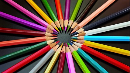 Fototapeta premium colored pencils isolated on white background. Good for back to school concept, or arts company content.