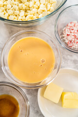 Homemade candy cane fudge