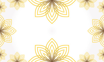 elegant white gold floral background with floral and leaf ornament