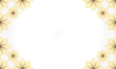 Obraz premium elegant gold floral frame