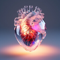 Transparent human heart