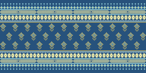 Ethnic abstract ikat art. Aztec ornament print. Geometric ethnic pattern seamless color oriental. Design for background, curtain, carpet, wallpaper, clothing, wrapping , vector, illustration.