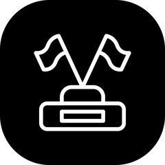 Flags diplomacy icon with black filled line outline style. nation, symbol, flag, national, country, sign, emblem. Vector Illustration