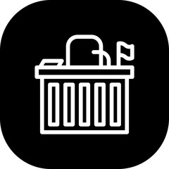 Courtroom diplomacy icon with black filled line outline style. courtroom, justice, court, law, legal, punishment, judge. Vector Illustration