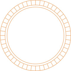 Circle Art Deco Frame Border Isolated Vector