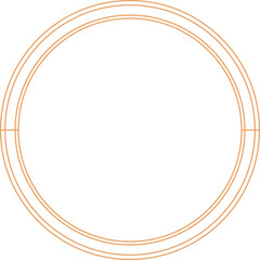 Circle Art Deco Frame Border Isolated Vector