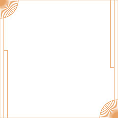Rectangle Art Deco Frame Border Isolated Vector