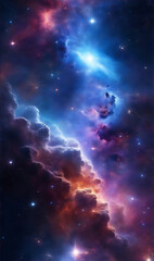 a space filled with lots of stars and nebulas, colorful nebula background, colorful nebulas. ai...