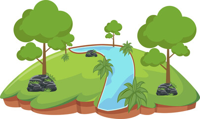 Small Pond Illustration