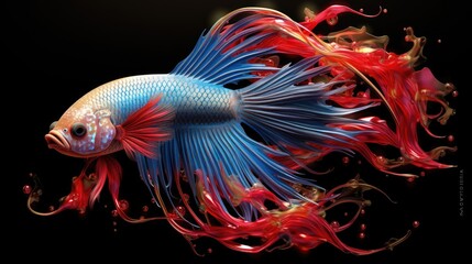 Beautiful colored fighting fish