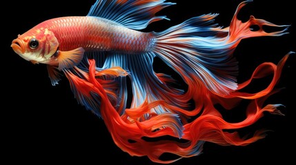 Fototapeta premium Beautiful colored fighting fish