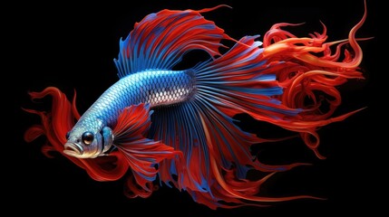 Beautiful colored fighting fish