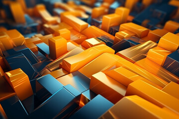 Fototapeta premium 3D Geometric Shapes Abstract Background