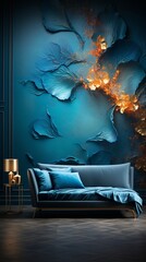 Wallpaper that is abstract and made of blue