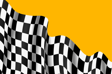 flat racing checkered flag background vector