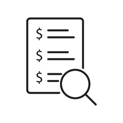 Accounting set of web icons in line style. Accounting and audit icons for web and mobile app. Containing finance report and audit, tax return, accounting, auditing, inspection.Editable Line, ...