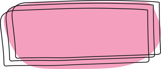 rectangle border frame hand drawn doodle line