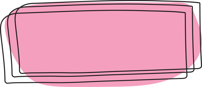 rectangle border frame hand drawn doodle line