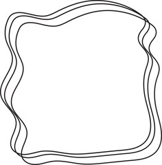border frame hand drawn doodle line