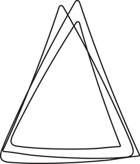 triangle border frame hand drawn doodle line