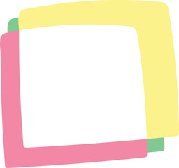 square border frame hand drawn doodle