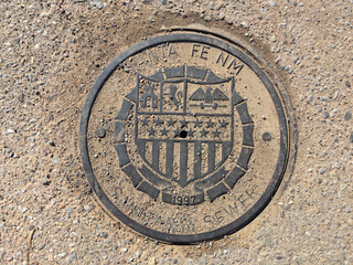 City Of Santa Fe sewer cover