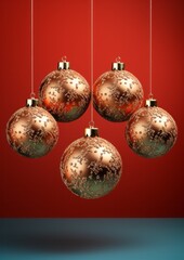 Decorative Christmas ornaments.