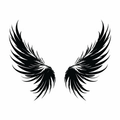 Wings Bird Angel Abstract Line art Simple Logo Illustration Object Art Abstract