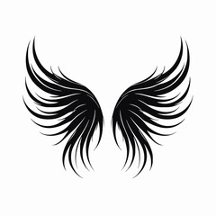 Wings Bird Angel Abstract Line art Simple Logo Illustration Object Art Abstract