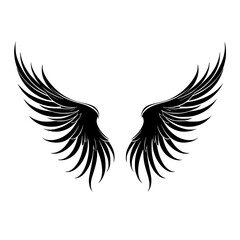 Wings Bird Angel Abstract Line art Simple Logo Illustration Object Art Abstract