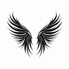 Wings Bird Angel Abstract Line art Simple Logo Illustration Object Art Abstract
