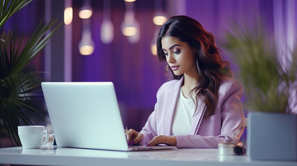 working person in business suit at office