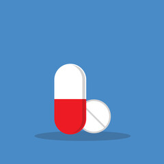 Pills. Pill and tablet icon	