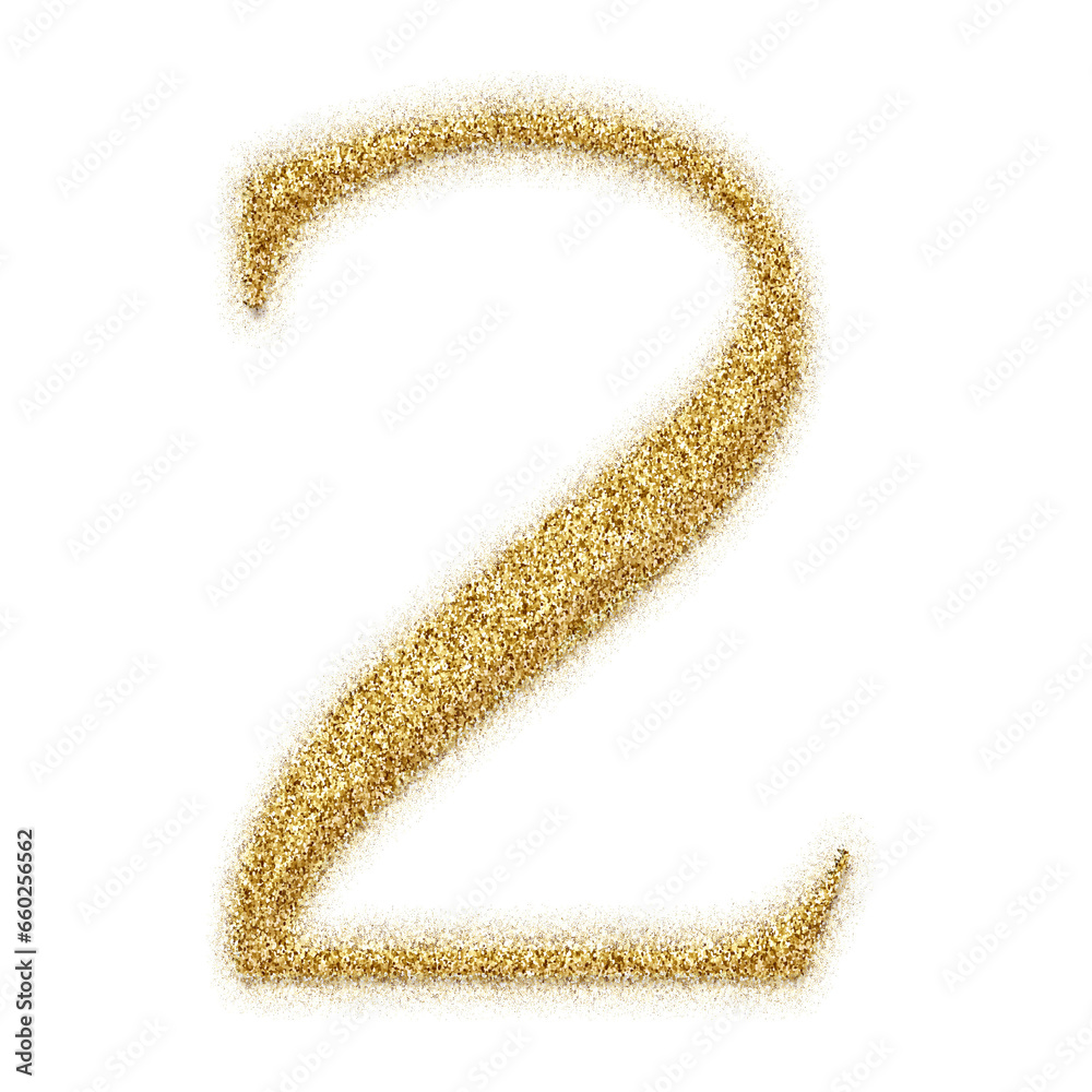 Poster gold glitter number from 0 to 9 isolated on transparent background. this is a part of a set which al