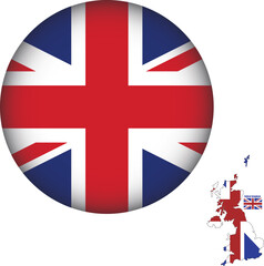  UK Flag Round Shape