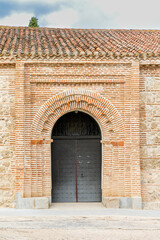 Madrid, Spain - September 17, 2023: medieval moorish church called Santa Maria la Antigua of the century XIII in Madrid, Spain