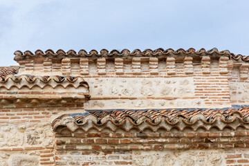 Madrid, Spain - September 17, 2023: medieval moorish church called Santa Maria la Antigua of the century XIII in Madrid, Spain