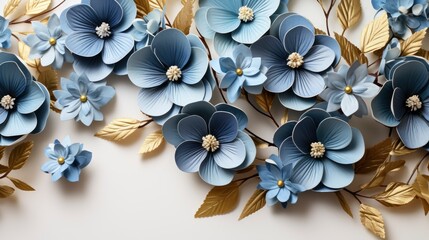 Colorful Blue flower on white background ,Desktop Wallpaper Backgrounds,, Background HD For Designer