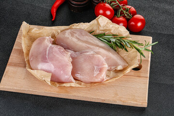 Raw chicken breast boneless for cooking