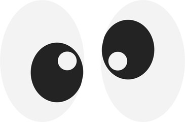 Eyes cartoon, human body part clipart 