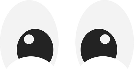 Eyes cartoon, human body part clipart 