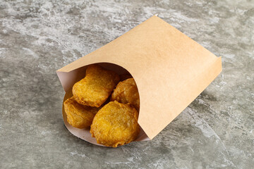 Crunchy crispy chicken nuggets snack