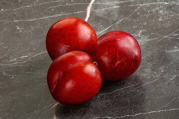 Ripe sweet juicy red plum