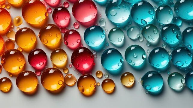 Colorful Droplets on white background  ,Desktop Wallpaper Backgrounds, Background HD For Designer