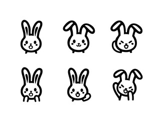 손그림 토끼 아이콘