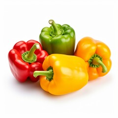An assortment of colorful bell peppers