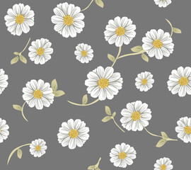 seamless vector flowers design pattern  background
